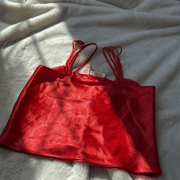 Victoria’s Secret Vintage Gold Tag Two Piece Red Satin Set Size Small - Picture 5 of 6